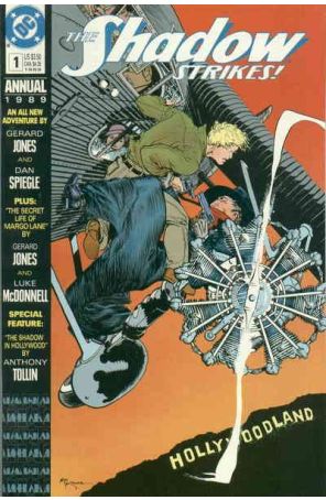 The Shadow Strikes! Annual 1 published by DC with cover art by Michael W. Kaluta