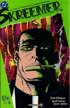Skreemer 1 published by DC with cover art by Brett Ewins