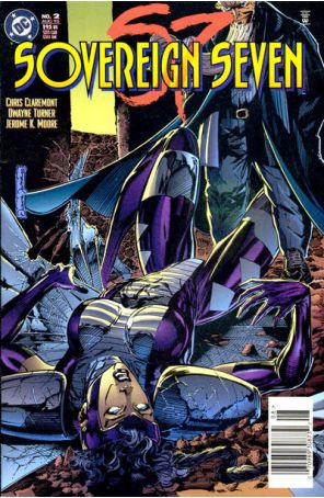 Sovereign Seven 2 (Newsstand) published by DC with cover art by Dwayne Turner