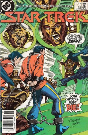 Star Trek (3rd Series) 14 (Newsstand) published by DC with cover art by Tom Sutton
