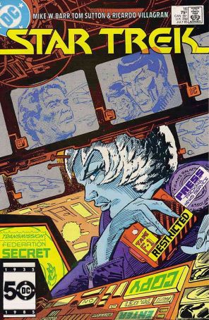 Star Trek (3rd Series) 16 published by DC with cover art by Tom Sutton