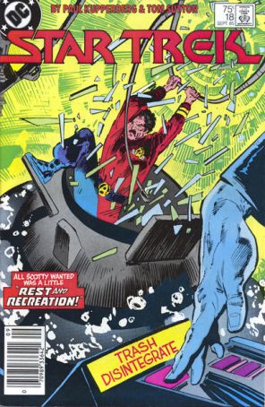 Star Trek (3rd Series) 18 (Newsstand) published by DC with cover art by Tom Sutton