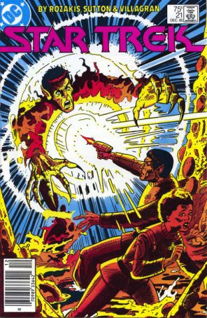 Star Trek (3rd Series) 21 (Newsstand) published by DC with cover art by Tom Sutton