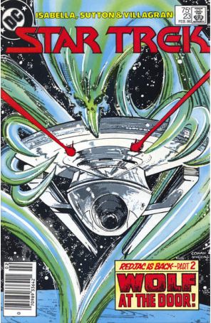Star Trek (3rd Series) 23 (Newsstand) published by DC with cover art by Denys Cowan