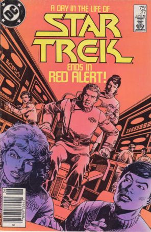 Star Trek (3rd Series) 27 (Newsstand) published by DC with cover art by Joe Brozowski