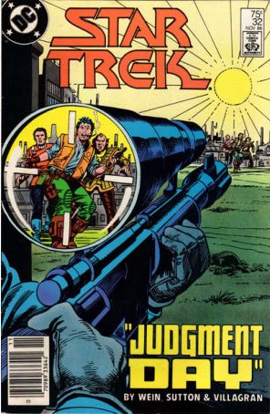 Star Trek (3rd Series) 32 (Newsstand) published by DC with cover art by Ed Barrato