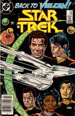 Star Trek (3rd Series) 36 (Newsstand) published by DC with cover art by Joe Brozowski
