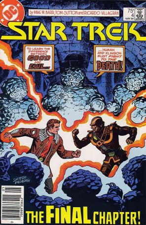 Star Trek (3rd Series) 4 (Newsstand) published by DC with cover art by Tom Sutton
