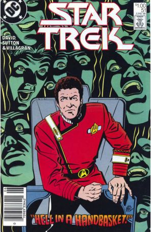 Star Trek (3rd Series) 51 (Newsstand) published by DC with cover art by Mitch O’Connell