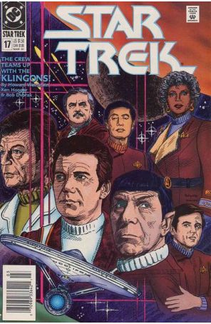 Star Trek (4th Series) 17 (Newsstand) published by DC with cover art by Jerome Moore