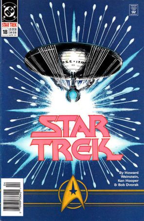 Star Trek (4th Series) 18 (Newsstand) published by DC with cover art by Jerome Moore