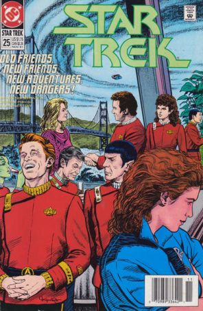Star Trek (4th Series) 25 (Newsstand) published by DC with cover art by Jerome Moore