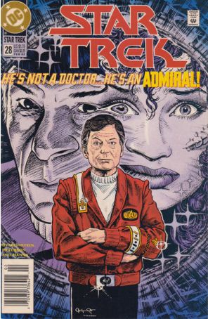 Star Trek (4th Series) 28 (Newsstand) published by DC with cover art by Jerome Moore