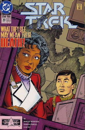 Star Trek (4th Series) 30 published by DC with cover art by Gordon Pursell
