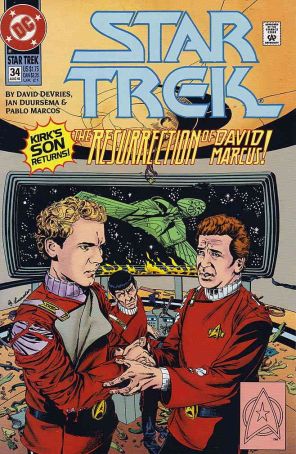 Star Trek (4th Series) 34 published by DC with cover art by Glenn Lumsden