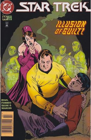 Star Trek (4th Series) 80 (Newsstand) published by DC with cover art by Peter Krause