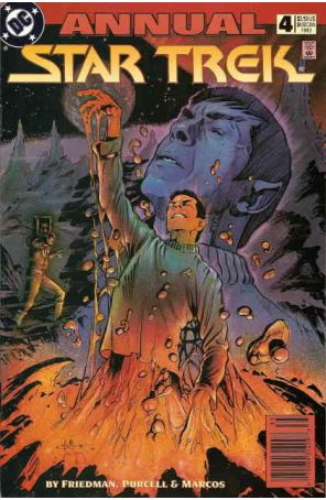 Star Trek (4th Series) Annual 4 (Newsstand) published by DC with cover art by Jerome Moore