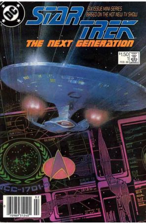 Star Trek: The Next Generation (Mini-Series) 1 (Newsstand) published by DC with cover art by Bill Sienkiewicz