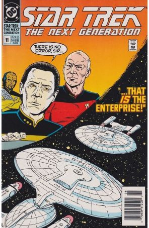 Star Trek: The Next Generation 11 (Newsstand) published by DC with cover art by Keith Wilson