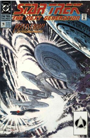 Star Trek: The Next Generation 16 published by DC with cover art by Jerome Moore and Tatjana Wood