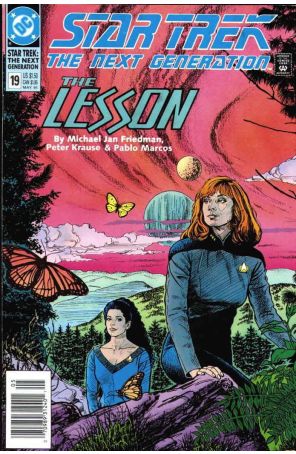 Star Trek: The Next Generation 19 (Newsstand) published by DC with cover art by Jerome Moore