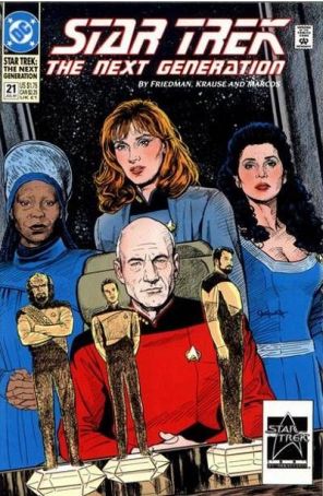 Star Trek: The Next Generation 21 published by DC with cover art by Jerome Moore