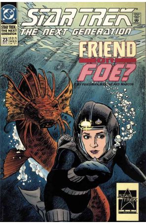 Star Trek: The Next Generation 23 published by DC with cover art by Jerome Moore