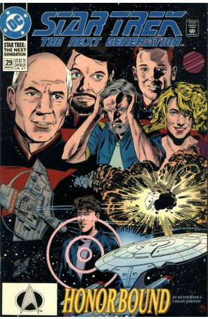 Star Trek: The Next Generation 29 published by DC with cover art by Carlos Garzon