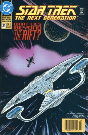 Star Trek: The Next Generation 30 (Newsstand) published by DC with cover art by Jerome Moore