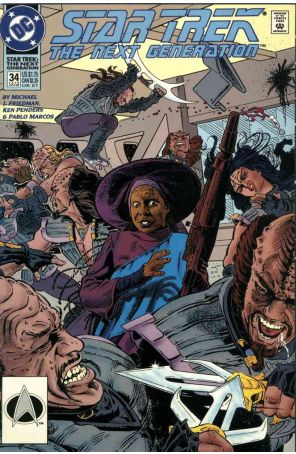 Star Trek: The Next Generation 34 published by DC with cover art by Jerome Moore