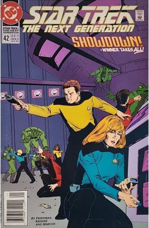 Star Trek: The Next Generation 42 (Newsstand) published by DC with cover art by Jason Palmer