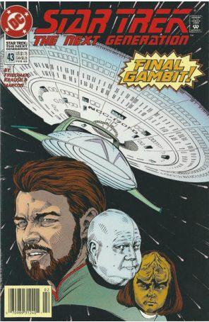 Star Trek: The Next Generation 43 (Newsstand) published by DC with cover art by Jason Palmer