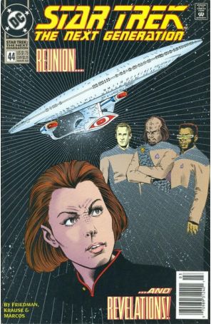 Star Trek: The Next Generation 44 (Newsstand) published by DC with cover art by Jason Palmer