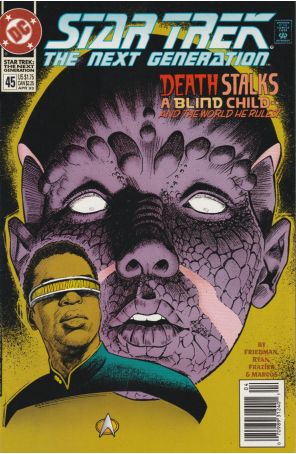 Star Trek: The Next Generation 45 (Newsstand) published by DC with cover art by Jason Palmer