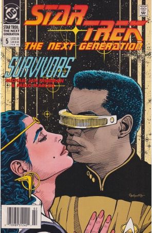 Star Trek: The Next Generation 5 (Newsstand) published by DC with cover art by Jerome Moore