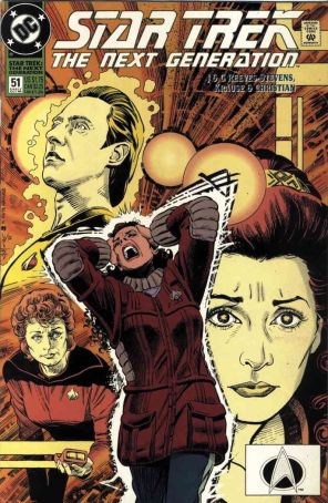 Star Trek: The Next Generation 51 published by DC with cover art by Peter Krause