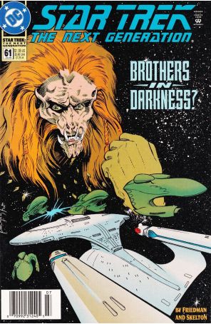 Star Trek: The Next Generation 61 (Newsstand) published by DC with cover art by Jason Palmer
