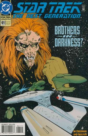 Star Trek: The Next Generation 61 published by DC with cover art by Jason Palmer