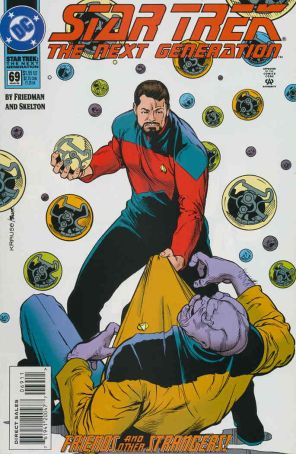 Star Trek: The Next Generation 69 published by DC with cover art by Peter Krause