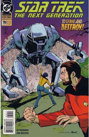 Star Trek: The Next Generation 70 published by DC with cover art by Peter Krause