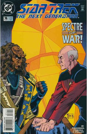 Star Trek: The Next Generation 74 published by DC with cover art by Gordon Purcell