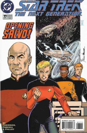 Star Trek: The Next Generation 77 published by DC with cover art by Gordon Purcell