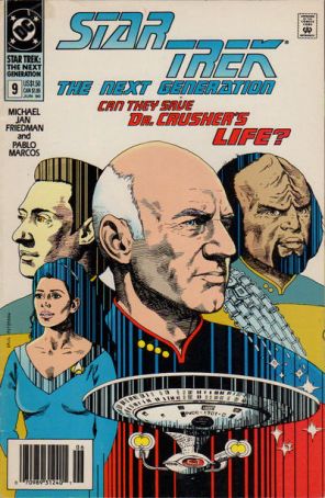 Star Trek: The Next Generation 9 (Newsstand) published by DC with cover art by Eric Peterson