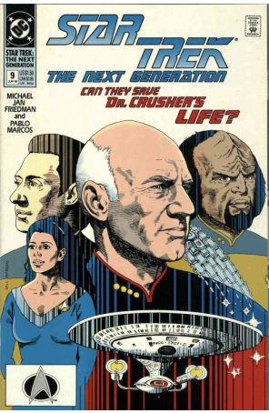 Star Trek: The Next Generation 9 published by DC with cover art by Eric Peterson