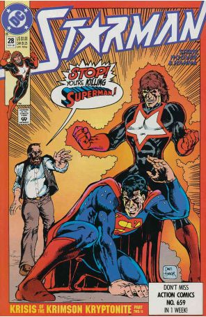 Starman (1st Series) 28 published by DC with cover art by Dave Hoover