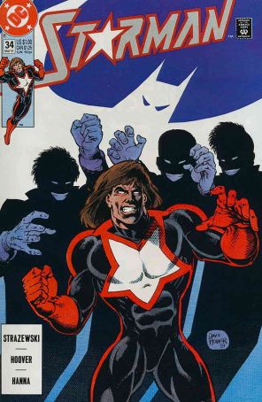 Starman (1st Series) 34 published by DC with cover art by Dave Hoover