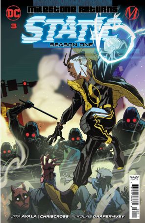 Static: Season One 3 published by DC with cover art by Khary Randolph