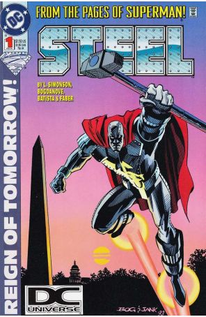 Steel 1 (2nd) published by DC with cover art by Jon Bogdanove