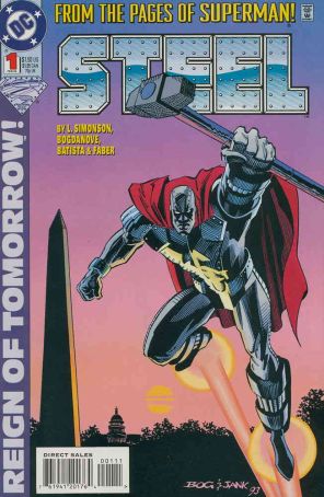 Steel 1 published by DC with cover art by Jon Bogdanove