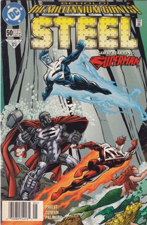 Steel 50 (Newsstand) published by DC with cover art by Denys Cowan, Ron Frenz